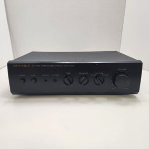 Vintage Optimus SA-155 Integrated Stereo Amplifier Vintage Mini Black Tested